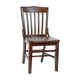 Walnut |#| School House Back Walnut Wood Restaurant Chair with Footrest