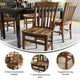 Antique Copper |#| School House Back Antique Copper Wood Restaurant Chair with Footrest