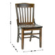 Antique Copper |#| School House Back Antique Copper Wood Restaurant Chair with Footrest