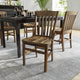 Antique Copper |#| School House Back Antique Copper Wood Restaurant Chair with Footrest