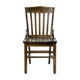 Antique Copper |#| School House Back Antique Copper Wood Restaurant Chair with Footrest