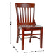 Mahogany |#| School House Back Mahogany Wood Restaurant Chair with Footrest