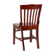 Mahogany |#| School House Back Mahogany Wood Restaurant Chair with Footrest