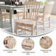 Antique White |#| School House Back Antique White Wood Restaurant Chair with Footrest