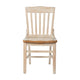 Antique White |#| School House Back Antique White Wood Restaurant Chair with Footrest