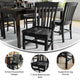Black |#| School House Back Black Wood Restaurant Chair with Footrest