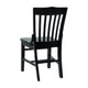 Black |#| School House Back Black Wood Restaurant Chair with Footrest