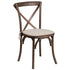 HERCULES Series Stackable Wood Cross Back Chair with Cushion