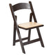 Chocolate |#| Chocolate Wood Folding Chair with Detachable Vinyl Padded Seat