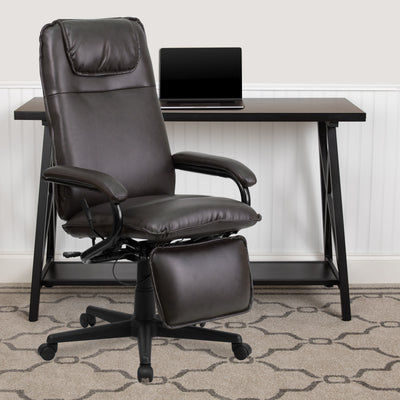 High Back LeatherSoft Executive Reclining Ergonomic Swivel Office Chair with Arms