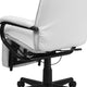 White |#| High Back White LeatherSoft Executive Reclining Ergonomic Swivel Chair with Arms