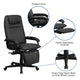 Black |#| High Back Black LeatherSoft Executive Reclining Ergonomic Office Chair with Arms