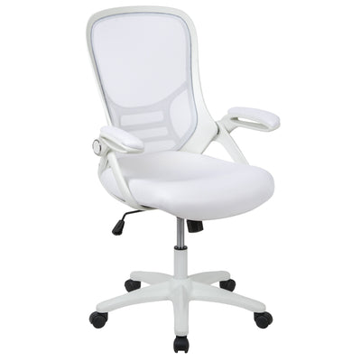 High Back Mesh Ergonomic Swivel Office Chair with Flip-up Arms - View 1