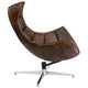 Bomber Jacket |#| Bomber Jacket LeatherSoft Upholstered Swivel Cocoon Chair w/Integrated Arms