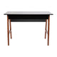 Black Top/Walnut Frame |#| Home Office Writing Computer Desk with Drawer - Table Desk, Black/Walnut