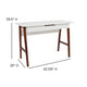 White Top/Walnut Frame |#| Home Office Writing Computer Desk with Drawer - Table Desk, White/Walnut