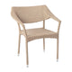 Natural |#| All Weather Commercial Grade PE Rattan Stacking Patio Chairs in Natural