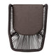 Black/Gray |#| Woven Indoor/Outdoor Stacking Club Chair in Black - Gray Cushions