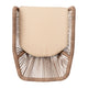 Natural/Ivory |#| Woven Indoor/Outdoor Stacking Club Chair in Natural - Ivory Cushions