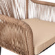 Natural/Ivory |#| Woven Indoor/Outdoor Stacking Club Chair in Natural - Ivory Cushions