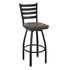 Ladder Back Swivel Metal Barstool