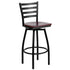 Ladder Back Swivel Metal Barstool