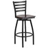 Ladder Back Swivel Metal Barstool