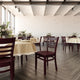Mahogany Wood Seat/Mahogany Wood Frame |#| Ladder Back Mahogany Wood Restaurant Chair