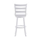 White Wash |#| Commercial Wooden Swivel Bar Height Stool in Antique White Wash