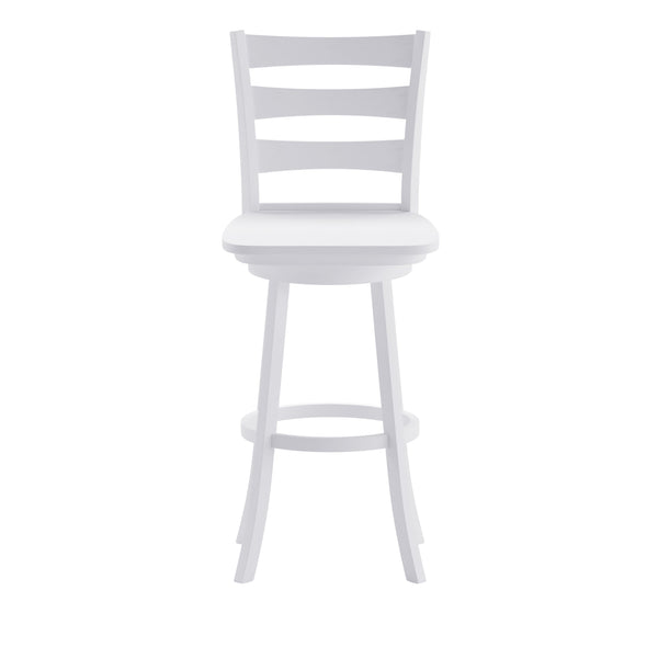 White Wash |#| Commercial Wooden Swivel Bar Height Stool in Antique White Wash