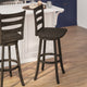 Gray Wash Walnut |#| Commercial Wooden Swivel Bar Height Stool in Gray Wash Walnut