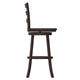 Gray Wash Walnut |#| Commercial Wooden Swivel Bar Height Stool in Gray Wash Walnut