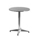 Dark Brown |#| 23.5inch Round Aluminum Indoor-Outdoor Table Set with 4 Dark Brown Rattan Chairs