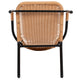 Beige |#| 2 Pack Beige Rattan Indoor-Outdoor Restaurant Stack Chair with Curved Back