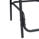 Gray |#| Commercial Indoor-Outdoor Rattan Restaurant Barstool Black Frame-Gray