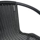 Black |#| Commercial Indoor-Outdoor Rattan Restaurant Barstool Black Frame-Black