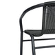 Black |#| Commercial Indoor-Outdoor Rattan Restaurant Barstool Black Frame-Black