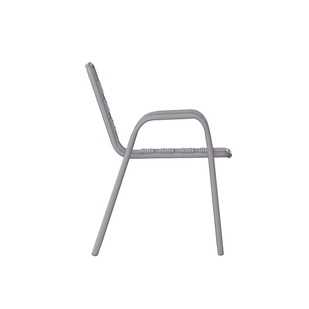 Silver |#| Commercial Indoor-Outdoor Restaurant Stack Chair with Slat Back and Arms-Silver