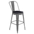 Lincoln 30'' High Indoor Bar Height Stool with Back with Poly Resin Wood Seat