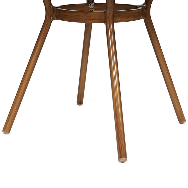 Black & White Rattan/Natural Frame |#| Indoor/Outdoor Commercial Glass Top Bistro Table in Black/White