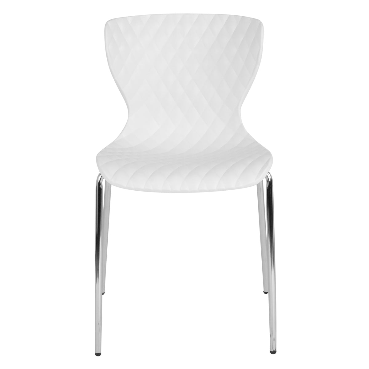 White |#| Contemporary Design White Plastic Stack Chair