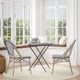 Black & White/Light Natural Frame |#| All-Weather Commercial Paris Chair with Light Natural Aluminum Frame-Black/White