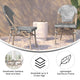 Black & White/Light Natural Frame |#| All-Weather Commercial Paris Chair with Light Natural Aluminum Frame-Black/White