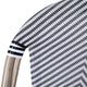 Black & White/Light Natural Frame |#| All-Weather Commercial Paris Chair with Light Natural Aluminum Frame-Black/White