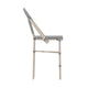 Black & White/Light Natural Frame |#| All-Weather Commercial Paris Stool with Light Natural Metal Frame-Black/White