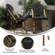 Black/Natural Frame |#| All-Weather Commercial Paris Stool with Natural Metal Frame-Black