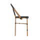 Black/Natural Frame |#| All-Weather Commercial Paris Stool with Natural Metal Frame-Black