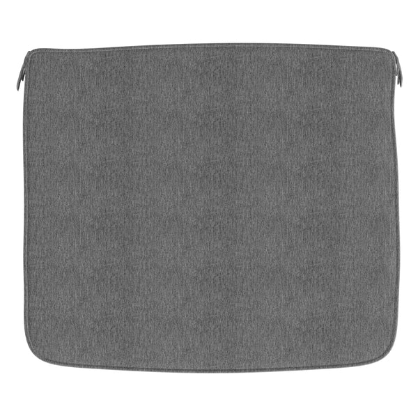 Gray |#| All-Weather Gray Non-Slip Chair Cushions with Ties & Comfort Foam Core - 2 Pack