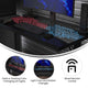 43inch Wide Black Gaming Desk with Remote Controlled LED Circuit Board Pattern Top