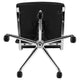 Black |#| Mid-Back Armless Black LeatherSoft Ribbed Executive Swivel Office Chair